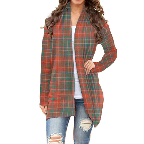 MacDougall Ancient Tartan Plaid Cardigan With Long Sleeve