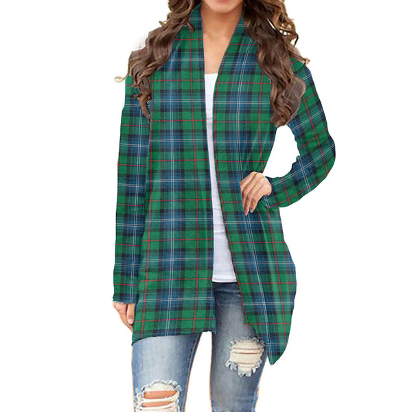Urquhart Ancient Tartan Plaid Cardigan With Long Sleeve
