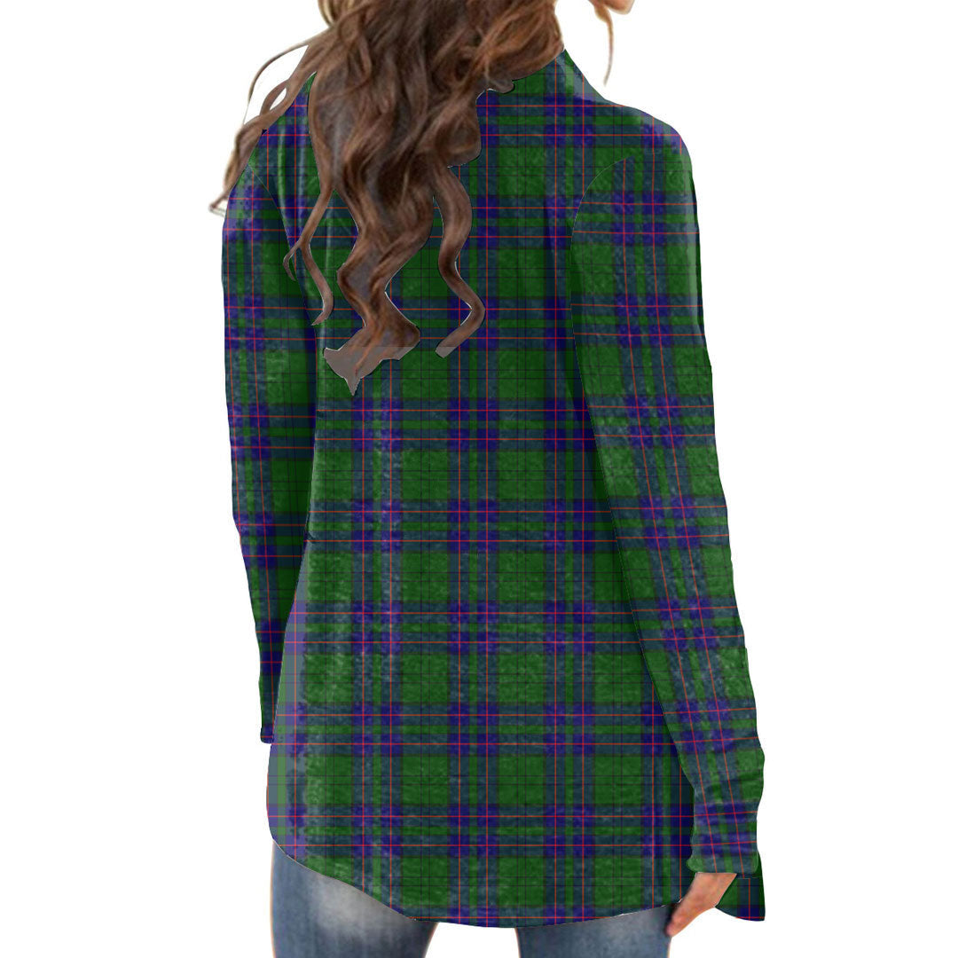 Lockhart Modern Tartan Plaid Cardigan With Long Sleeve