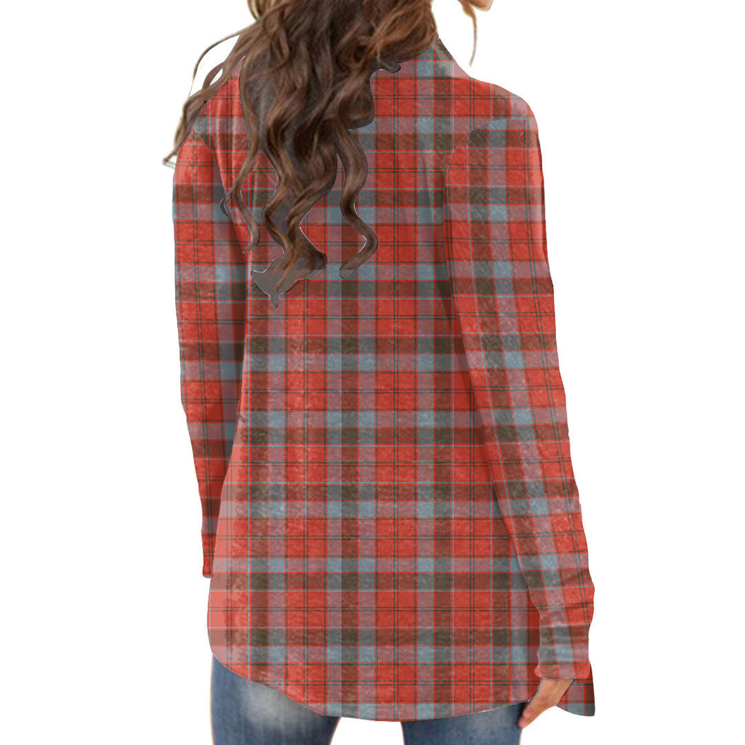 Robertson Weathered Tartan Plaid Cardigan With Long Sleeve