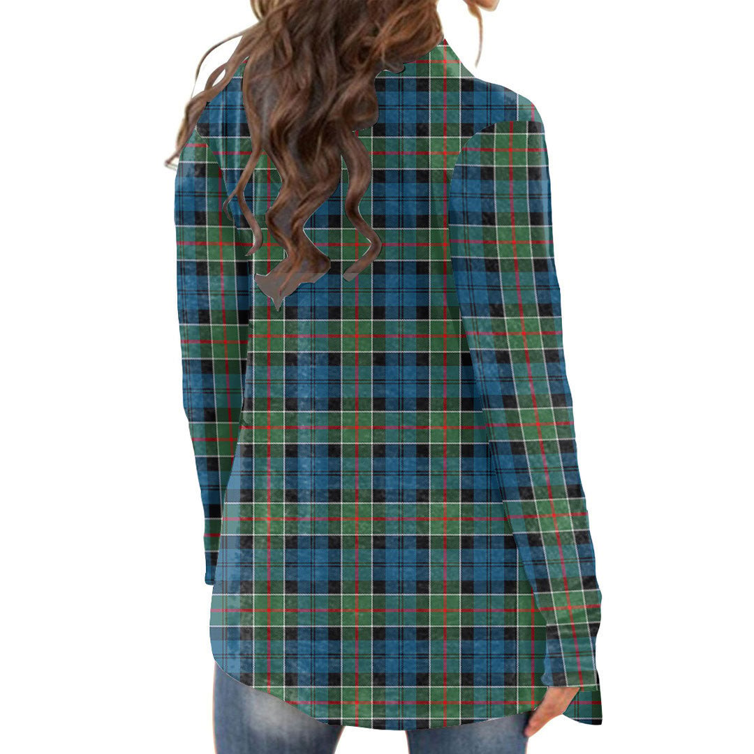 Colquhoun Ancient Tartan Plaid Cardigan With Long Sleeve