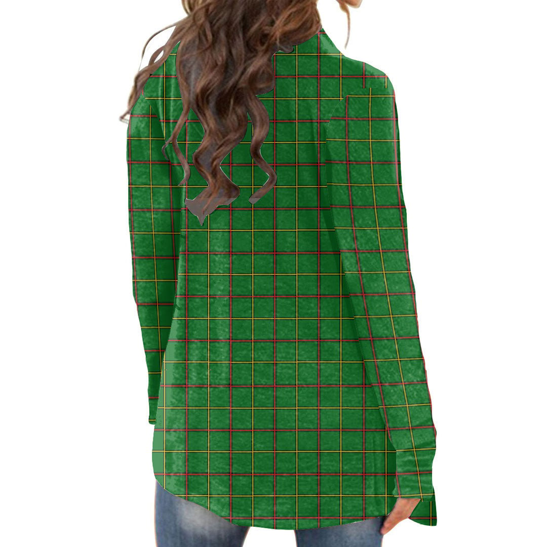 Tribe of Mar Tartan Plaid Cardigan With Long Sleeve