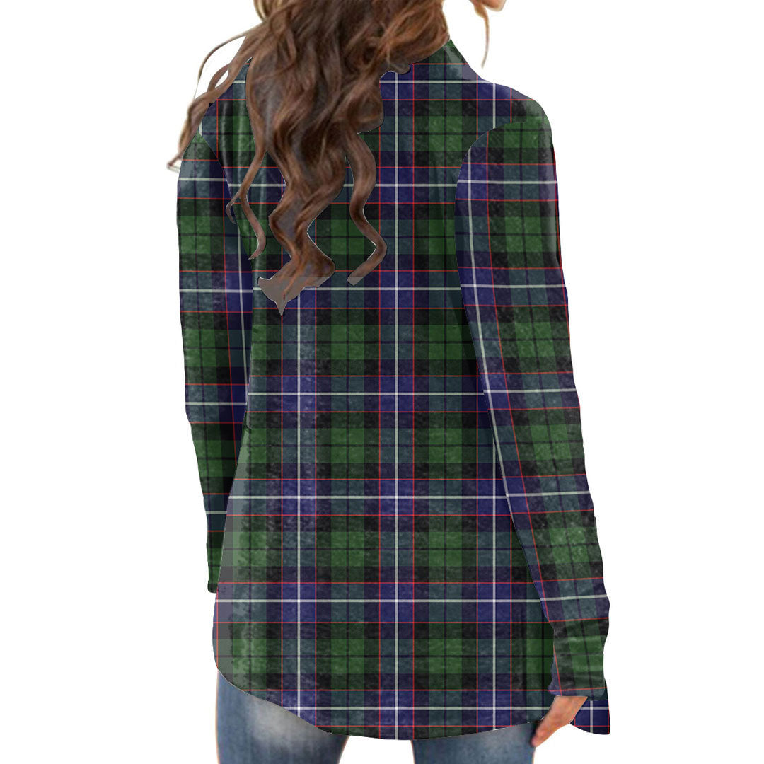 Galbraith Modern Tartan Plaid Cardigan With Long Sleeve