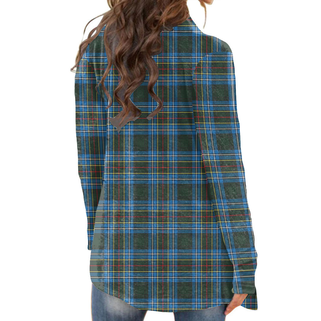 Cockburn Modern Tartan Crest Cardigan With Long Sleeve