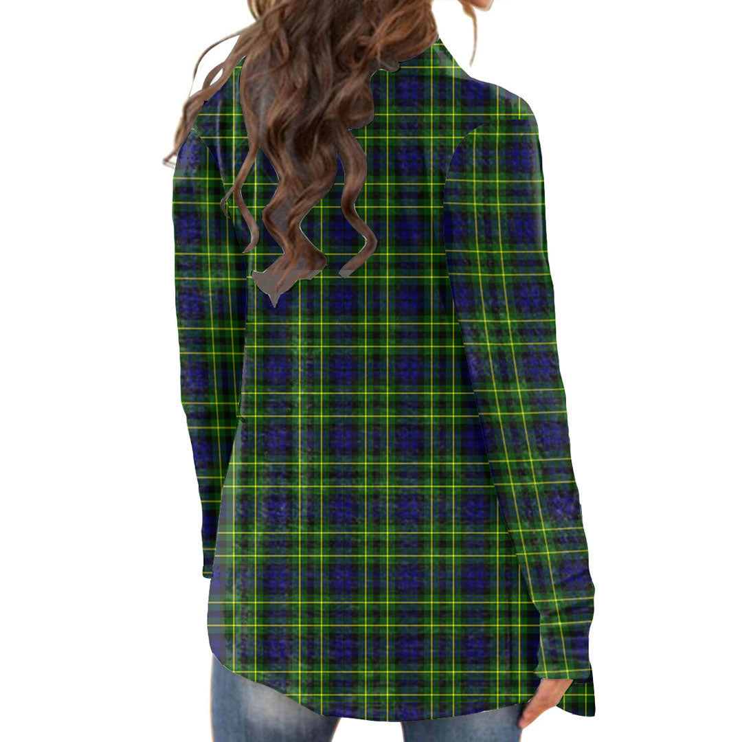 Campbell of Breadalbane Modern Tartan Crest Cardigan With Long Sleeve