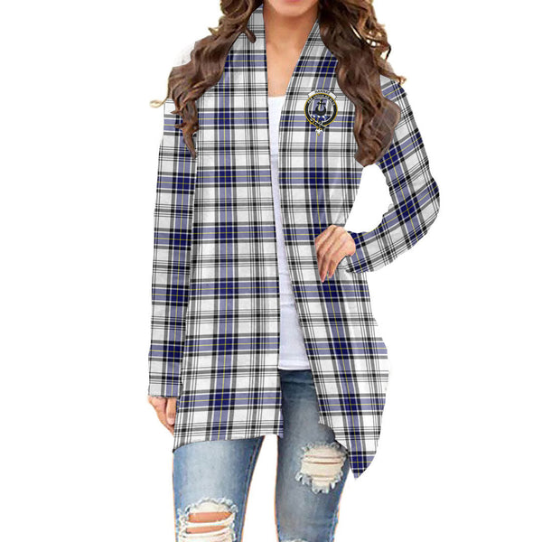 Hannay Modern Tartan Crest Cardigan With Long Sleeve