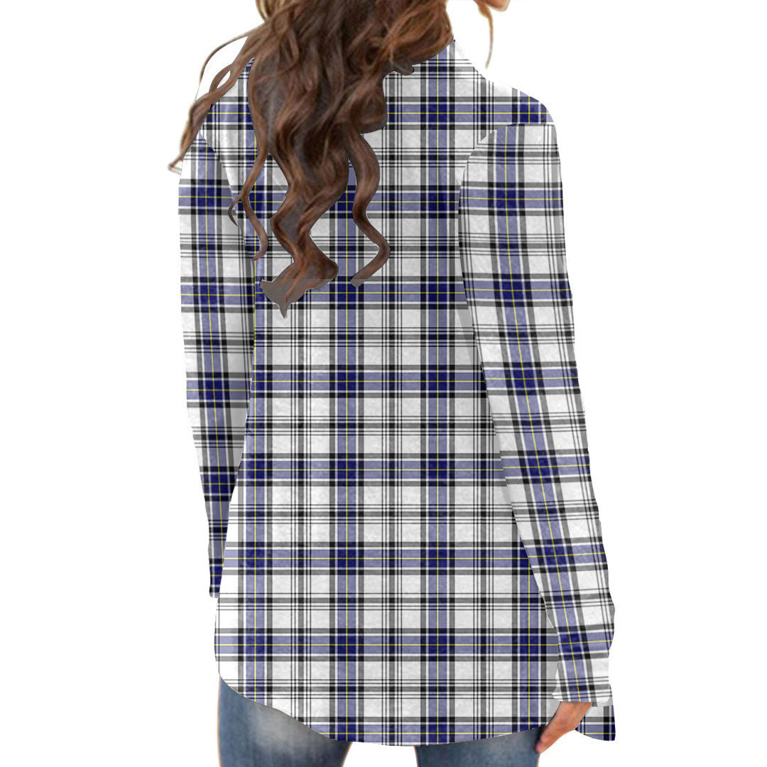 Hannay Modern Tartan Crest Cardigan With Long Sleeve