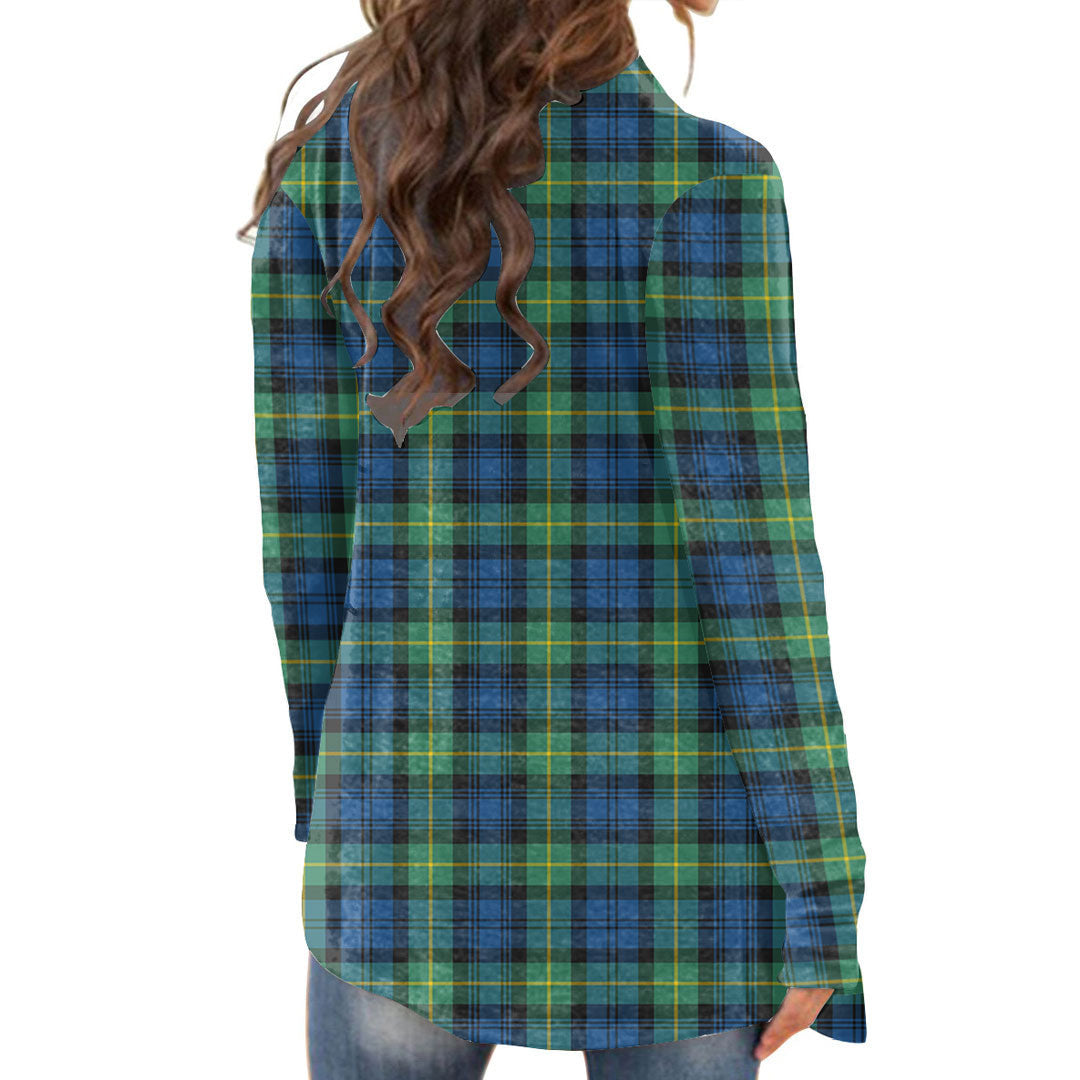 Gordon Ancient Tartan Crest Cardigan With Long Sleeve