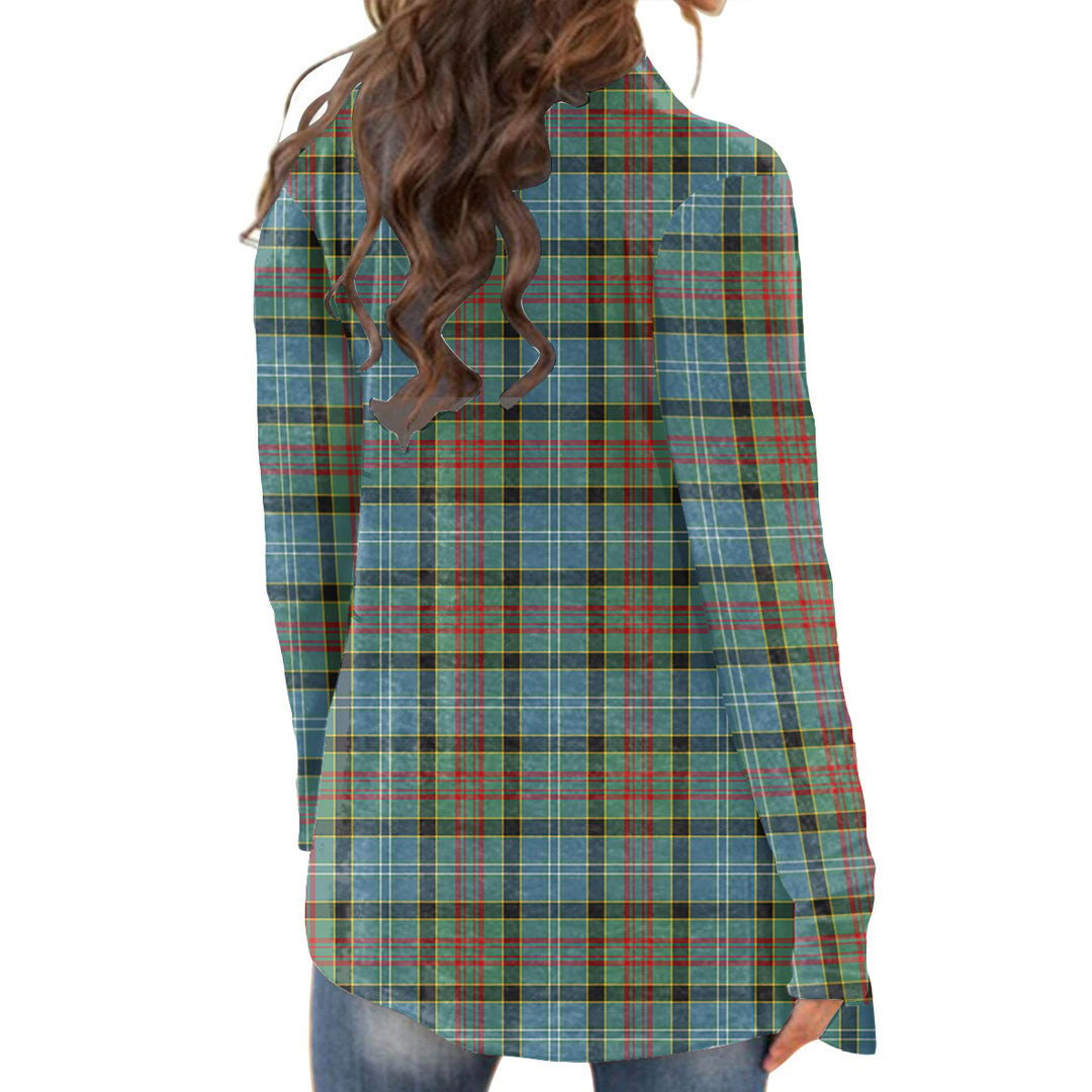 Paisley District Tartan Crest Cardigan With Long Sleeve