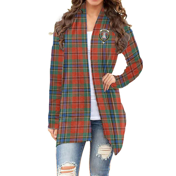 MacLean of Duart Ancient Tartan Crest Cardigan With Long Sleeve