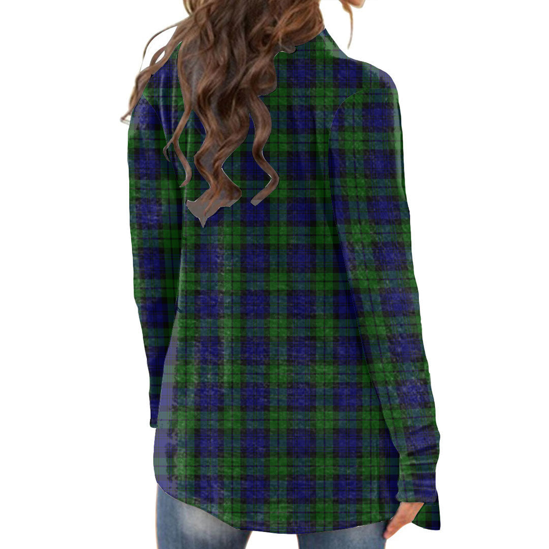 Campbell Modern Tartan Crest Cardigan With Long Sleeve