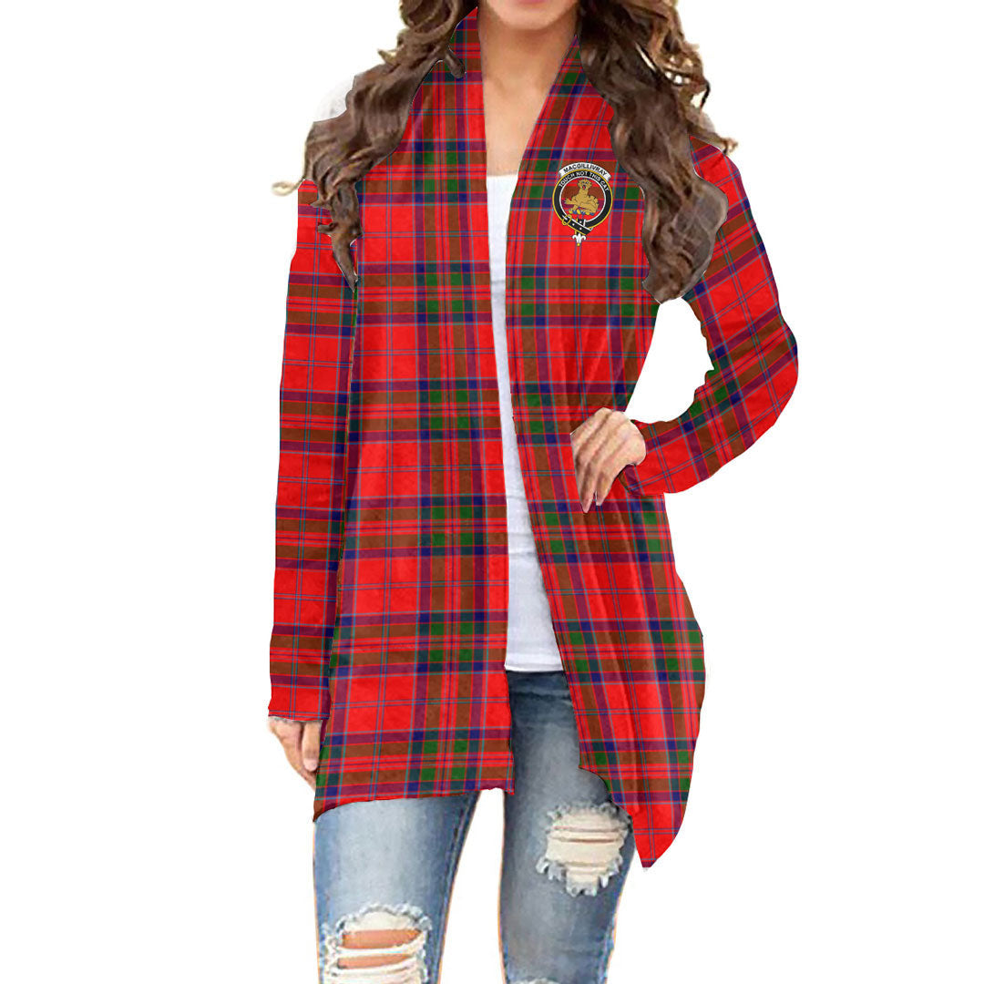 MacGillivray Modern Tartan Crest Cardigan With Long Sleeve