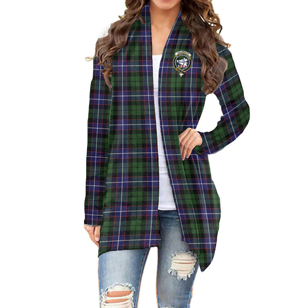 Galbraith Modern Tartan Crest Cardigan With Long Sleeve