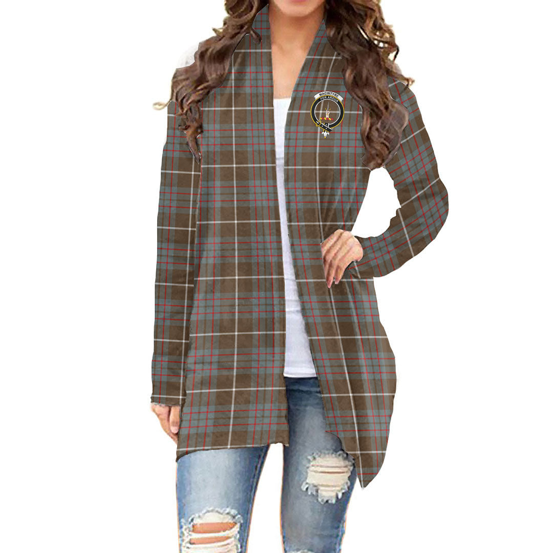 MacIntyre Hunting Weathered Tartan Crest Cardigan With Long Sleeve