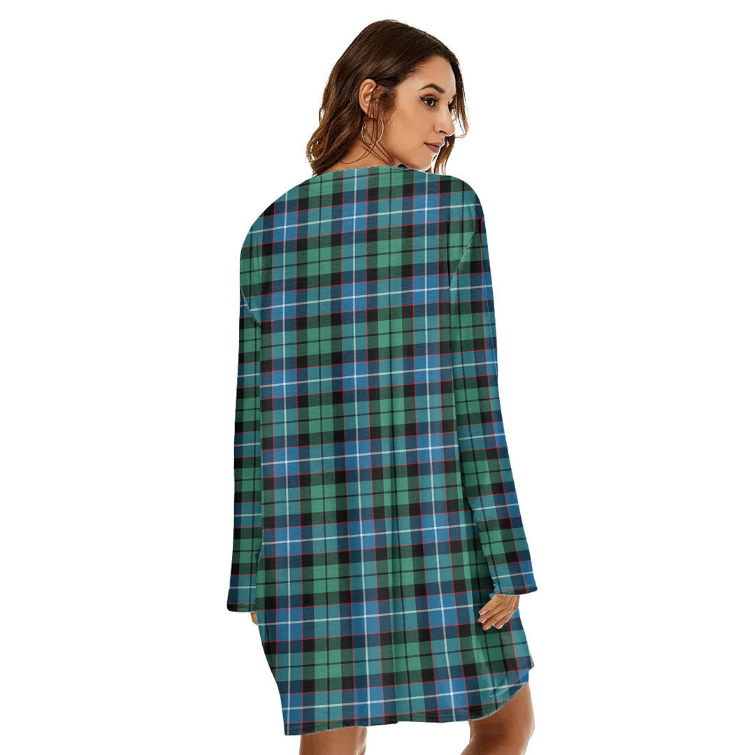 Galbraith Ancient Tartan Plaid Loose Crew Neck Dress