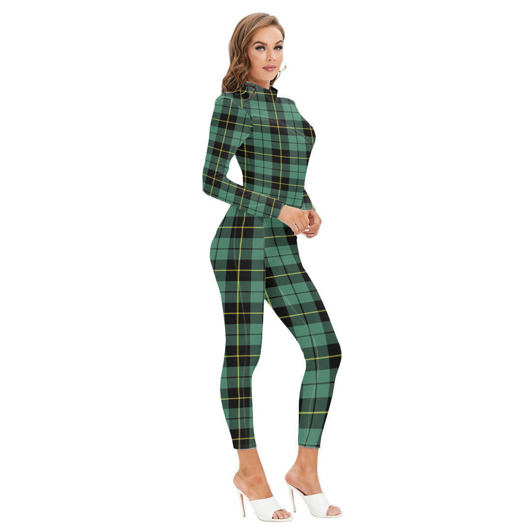 Wallace Hunting Ancient Tartan Plaid Long-sleeved High-neck Jumpsuit