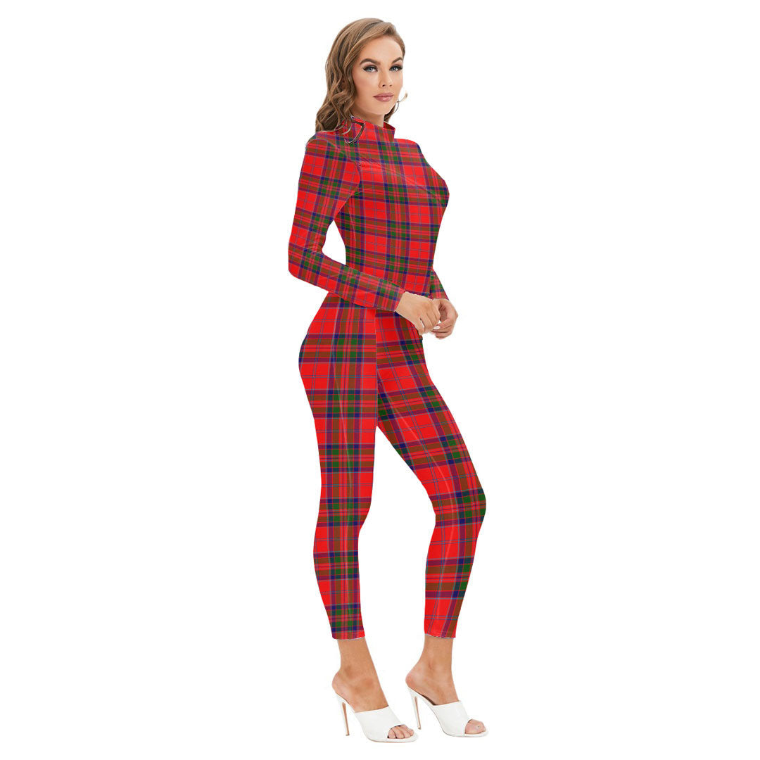 MacGillivray Modern Tartan Crest Long-sleeved High-neck Jumpsuit