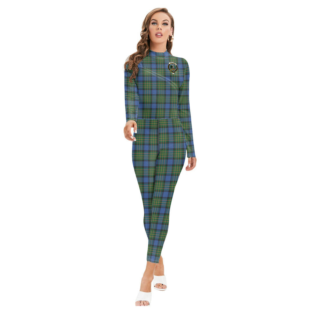 MacLaren Ancient Tartan Crest Long-sleeved High-neck Jumpsuit