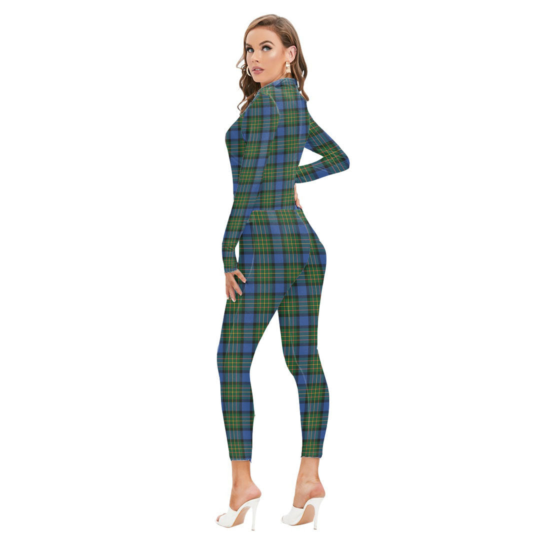 MacLaren Ancient Tartan Crest Long-sleeved High-neck Jumpsuit