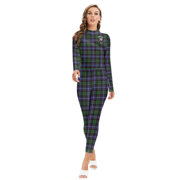 Galbraith Modern Tartan Crest Long-sleeved High-neck Jumpsuit