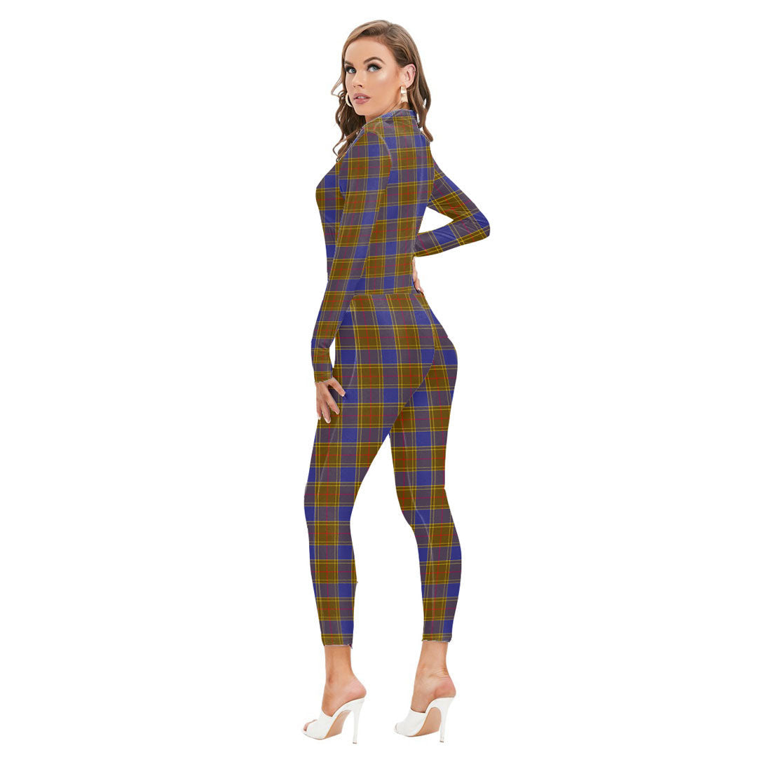 Balfour Modern Tartan Crest Long-sleeved High-neck Jumpsuit