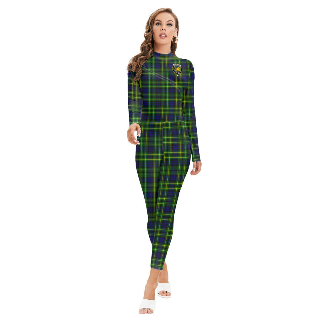 Campbell of Breadalbane Modern Tartan Crest Long-sleeved High-neck Jumpsuit