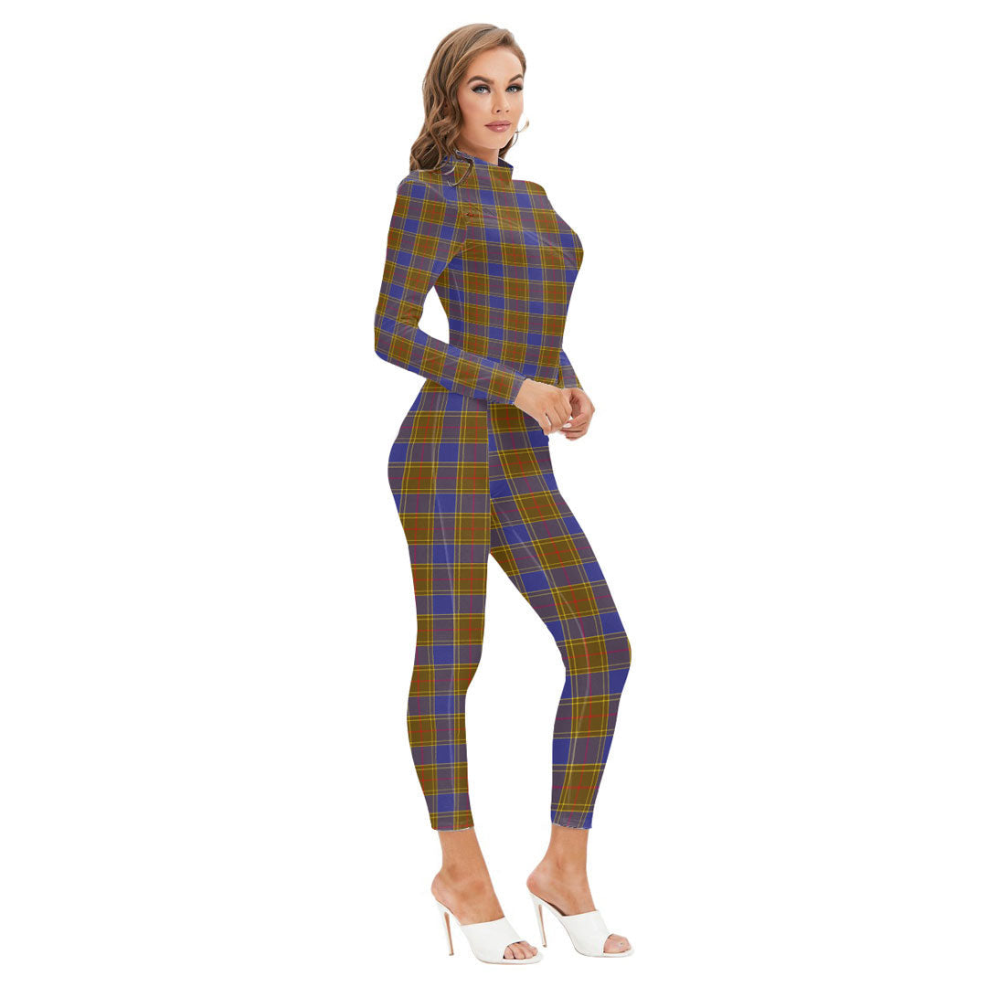 Balfour Modern Tartan Crest Long-sleeved High-neck Jumpsuit