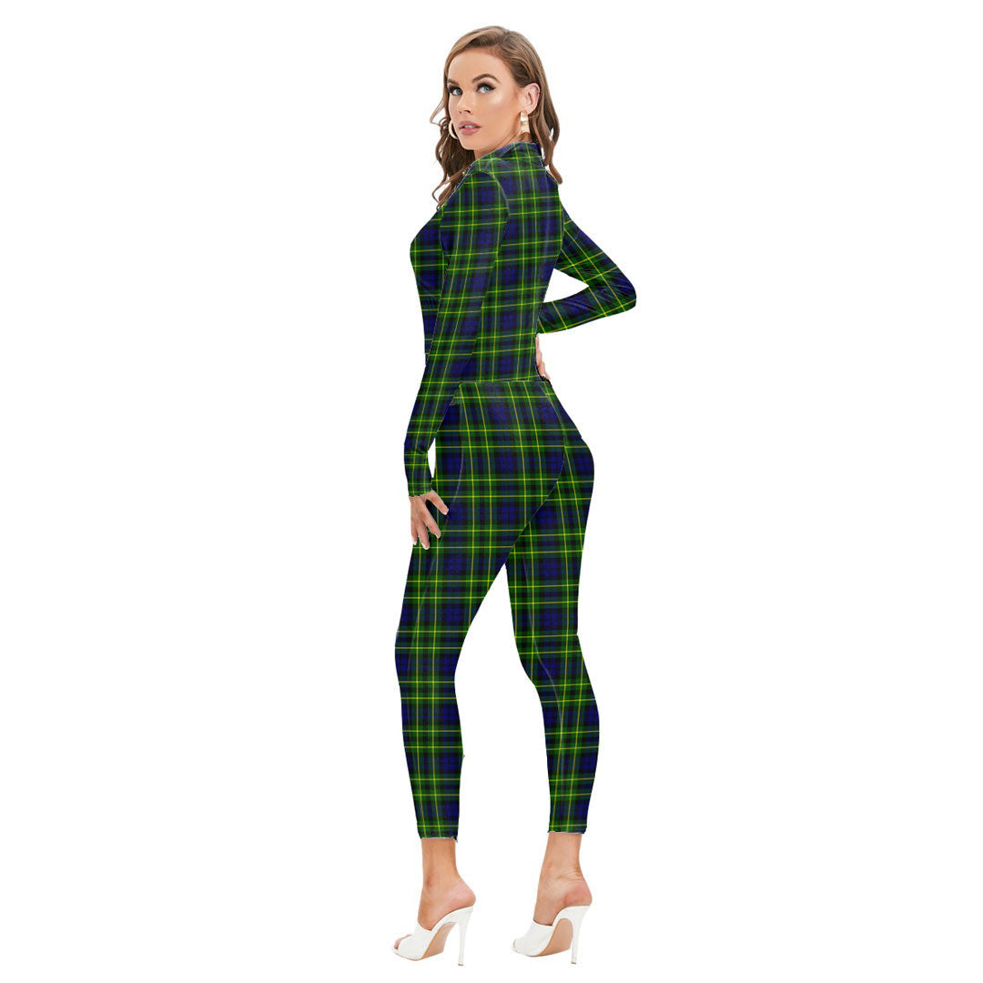 Campbell of Breadalbane Modern Tartan Crest Long-sleeved High-neck Jumpsuit