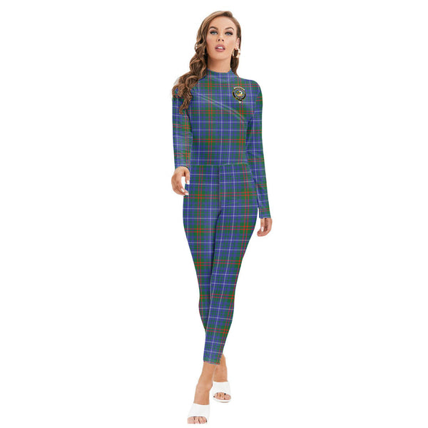 Edmonstone Tartan Crest Long-sleeved High-neck Jumpsuit