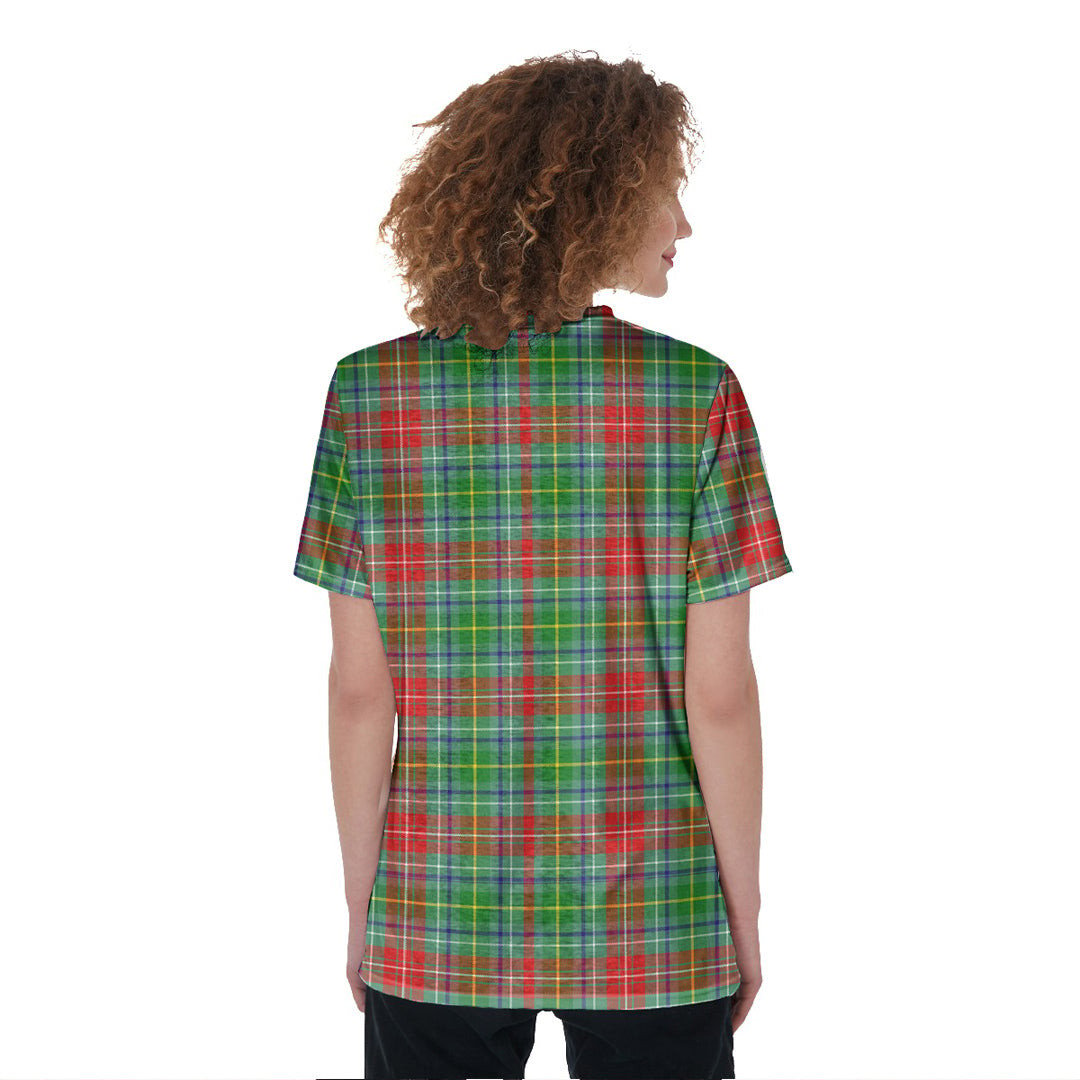 Muirhead Tartan Crest V-Neck String Short Sleeve Shirt