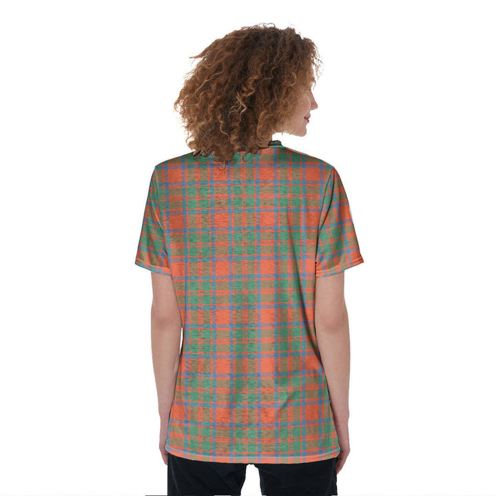 MacKintosh Ancient Tartan Crest V-Neck String Short Sleeve Shirt