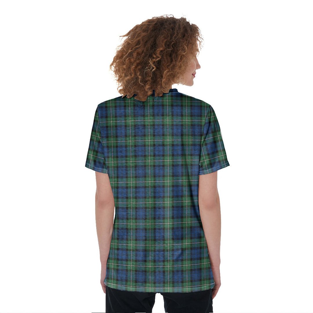 Forbes Ancient Tartan Crest V-Neck String Short Sleeve Shirt