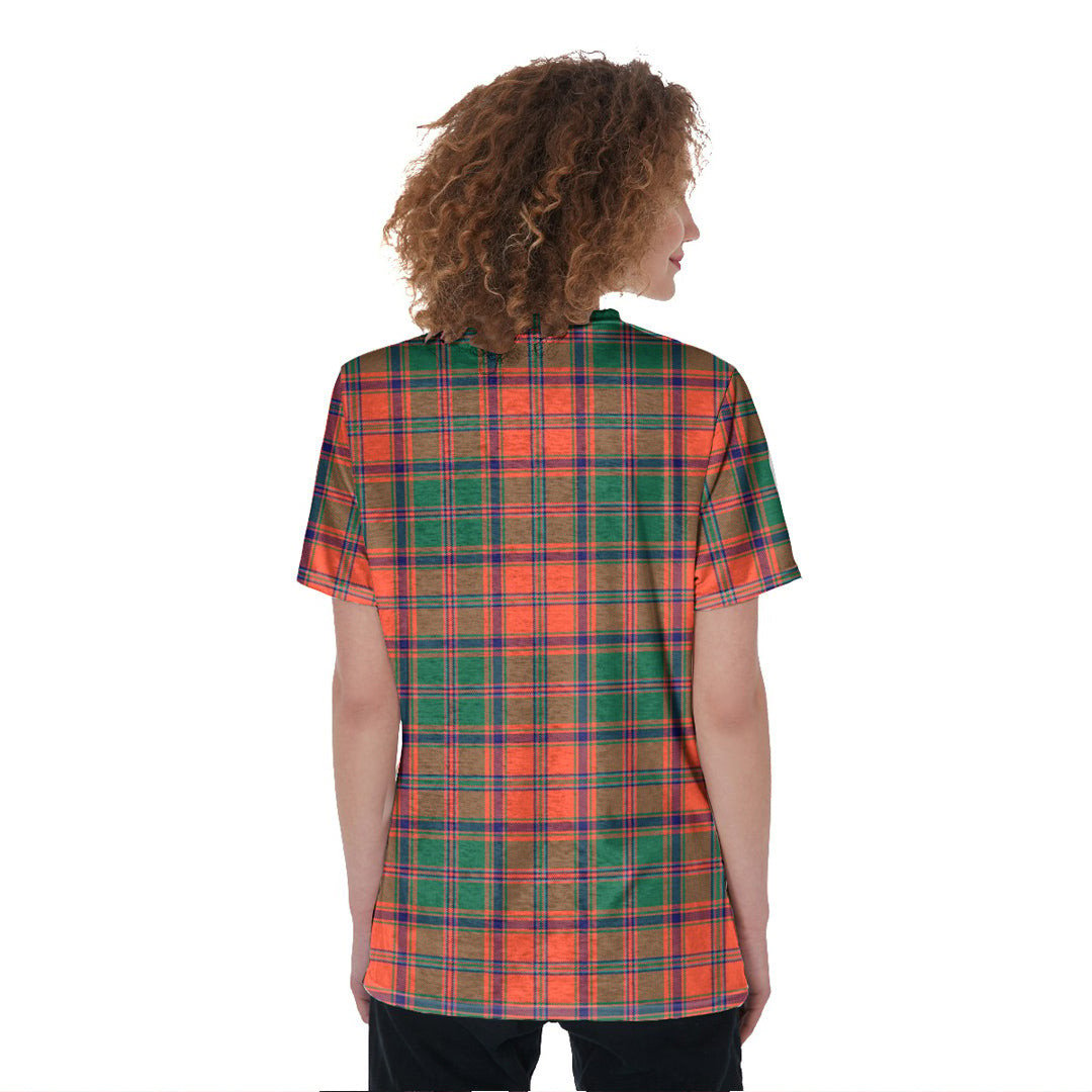 Stewart of Appin Ancient Tartan Crest V-Neck String Short Sleeve Shirt