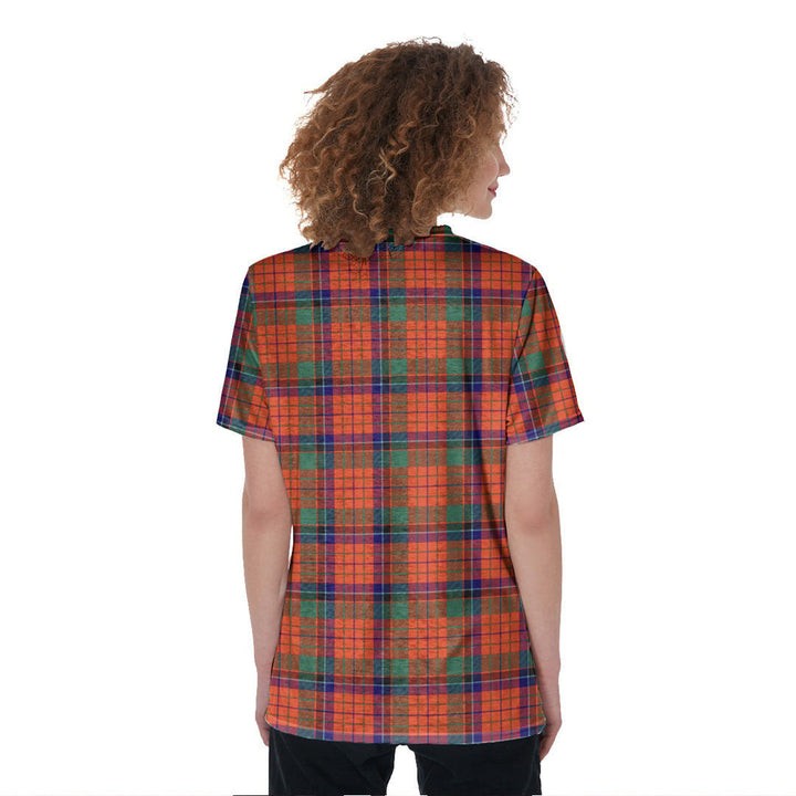 Nicolson Ancient Tartan Crest V-Neck String Short Sleeve Shirt
