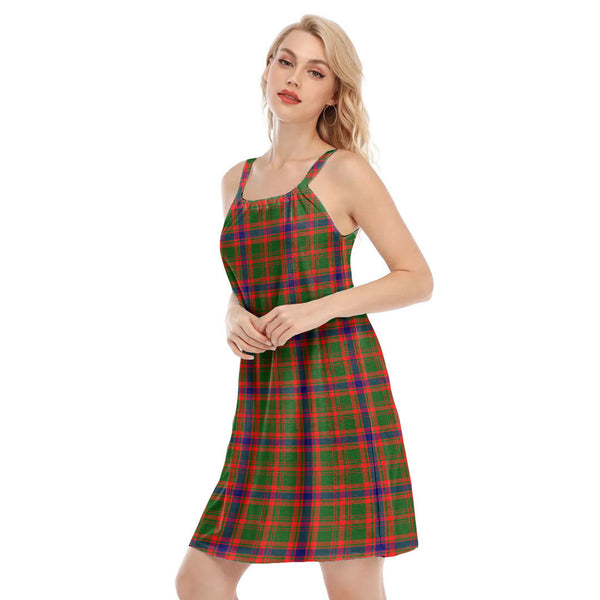 Nithsdale District Tartan Plaid O-neck Cami Dress