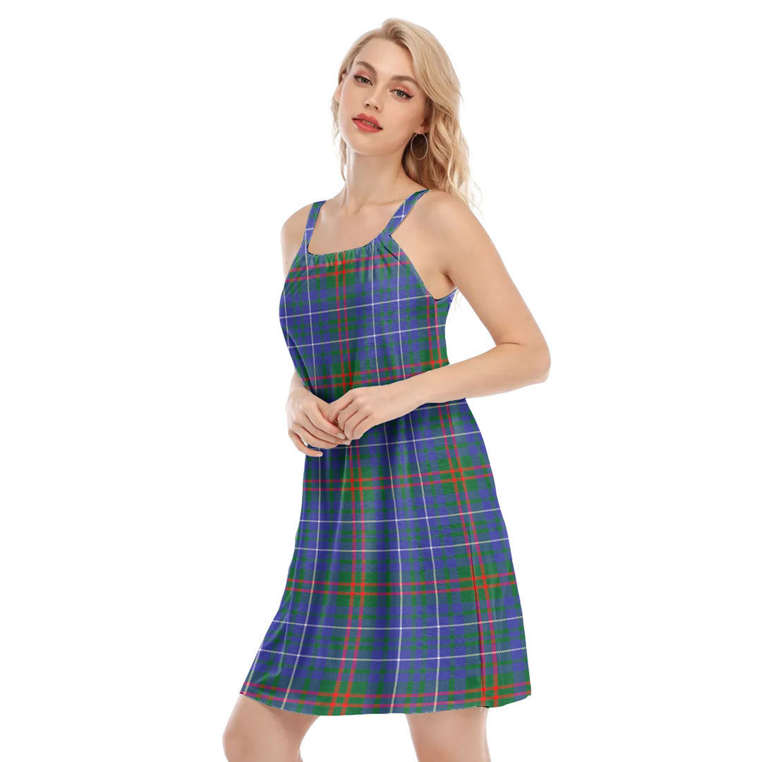 Edmonstone Tartan Plaid O-neck Cami Dress