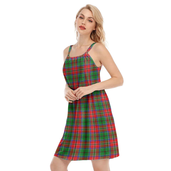 McCulloch Tartan Plaid O-neck Cami Dress