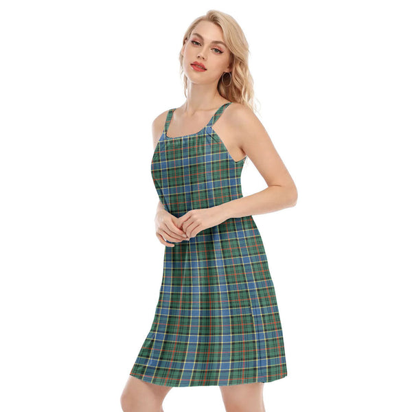 Ogilvie Hunting Ancient Tartan Plaid O-neck Cami Dress