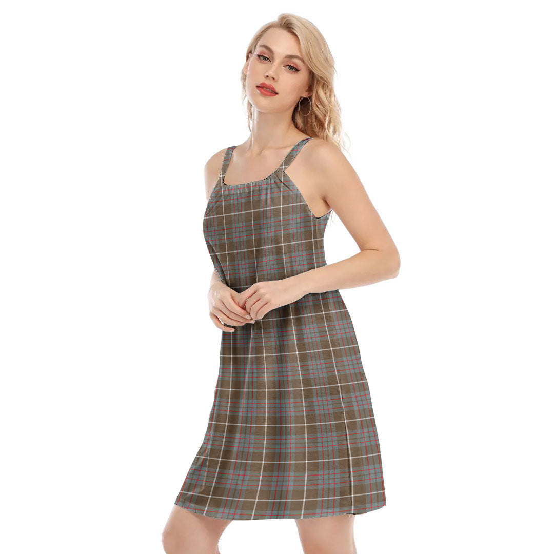 MacIntyre Hunting Weathered Tartan Plaid O-neck Cami Dress