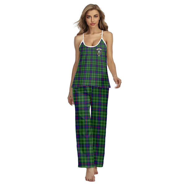 Duncan Modern Tartan Crest Cami Pajamas Sets