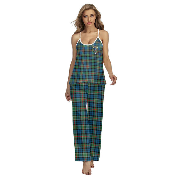 Colquhoun Ancient Tartan Crest Cami Pajamas Sets