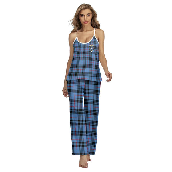 MacKay Blue Tartan Crest Cami Pajamas Sets