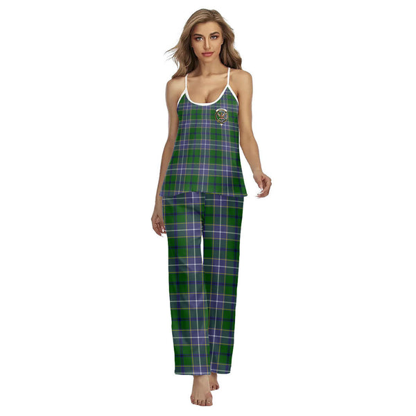 Wishart Hunting Modern Tartan Crest Cami Pajamas Sets