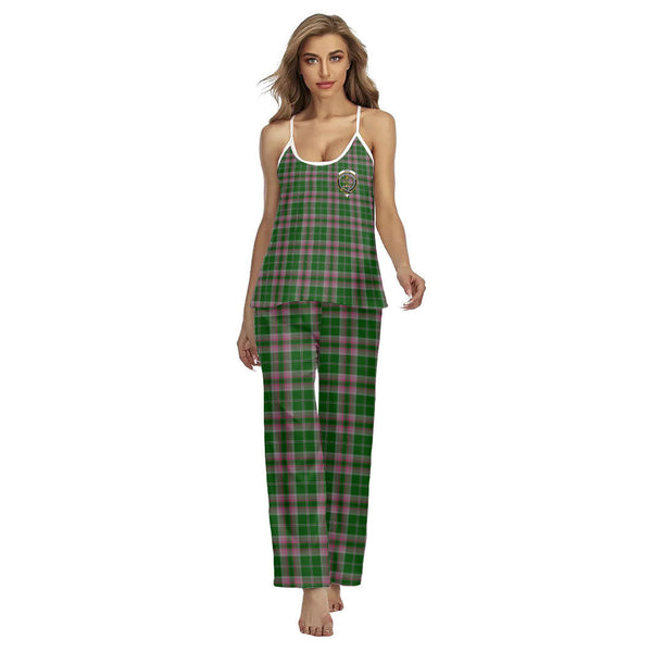 Gray Hunting Tartan Crest Cami Pajamas Sets