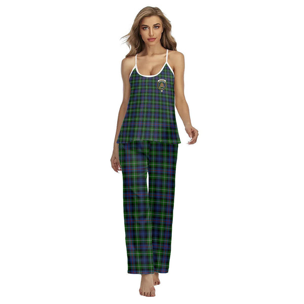 MacKenzie Modern Tartan Crest Cami Pajamas Sets