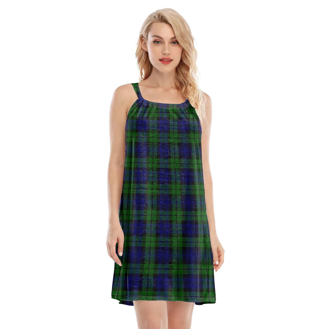 Campbell Modern Tartan Plaid O-neck Cami Dress