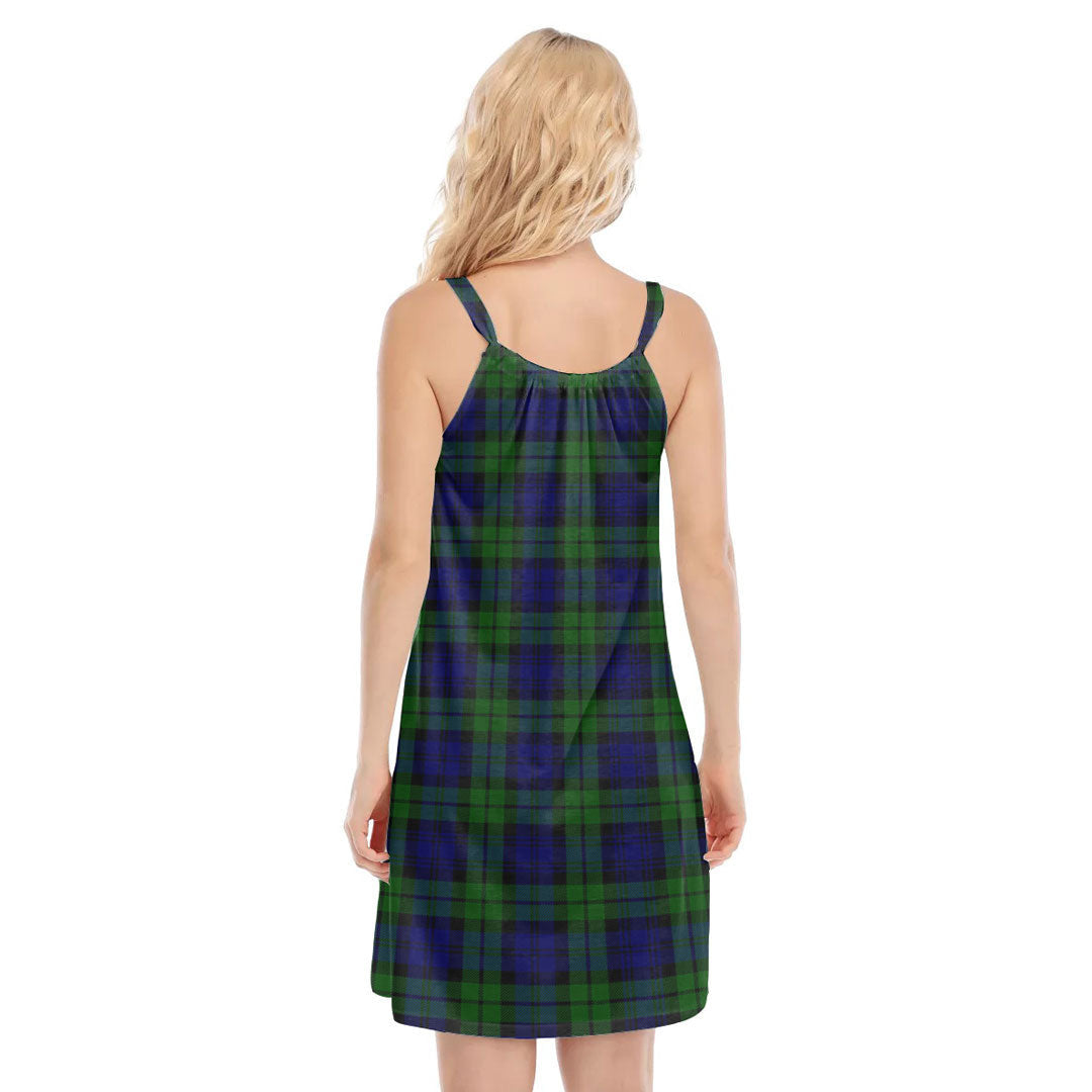 Campbell Modern Tartan Plaid O-neck Cami Dress