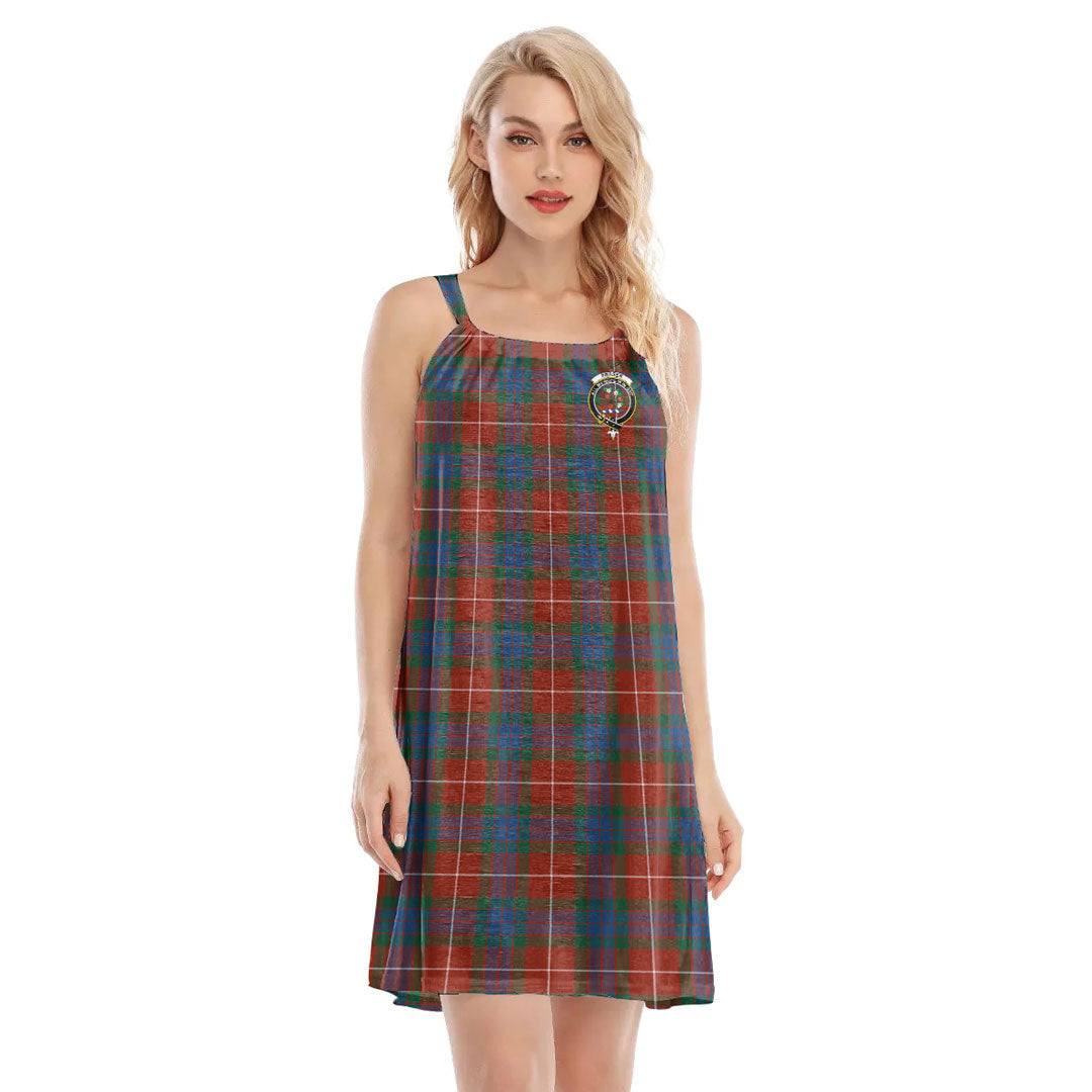 Fraser Ancient Tartan Crest O-neck Cami Dress