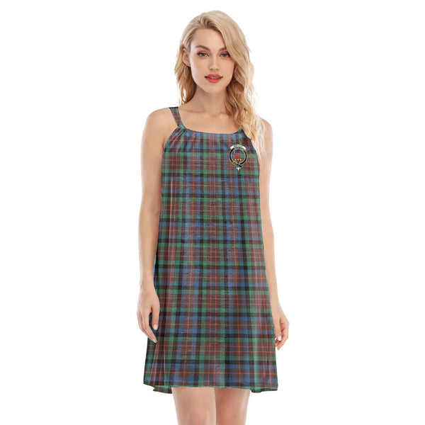 MacDuff Hunting Ancient Tartan Crest O-neck Cami Dress