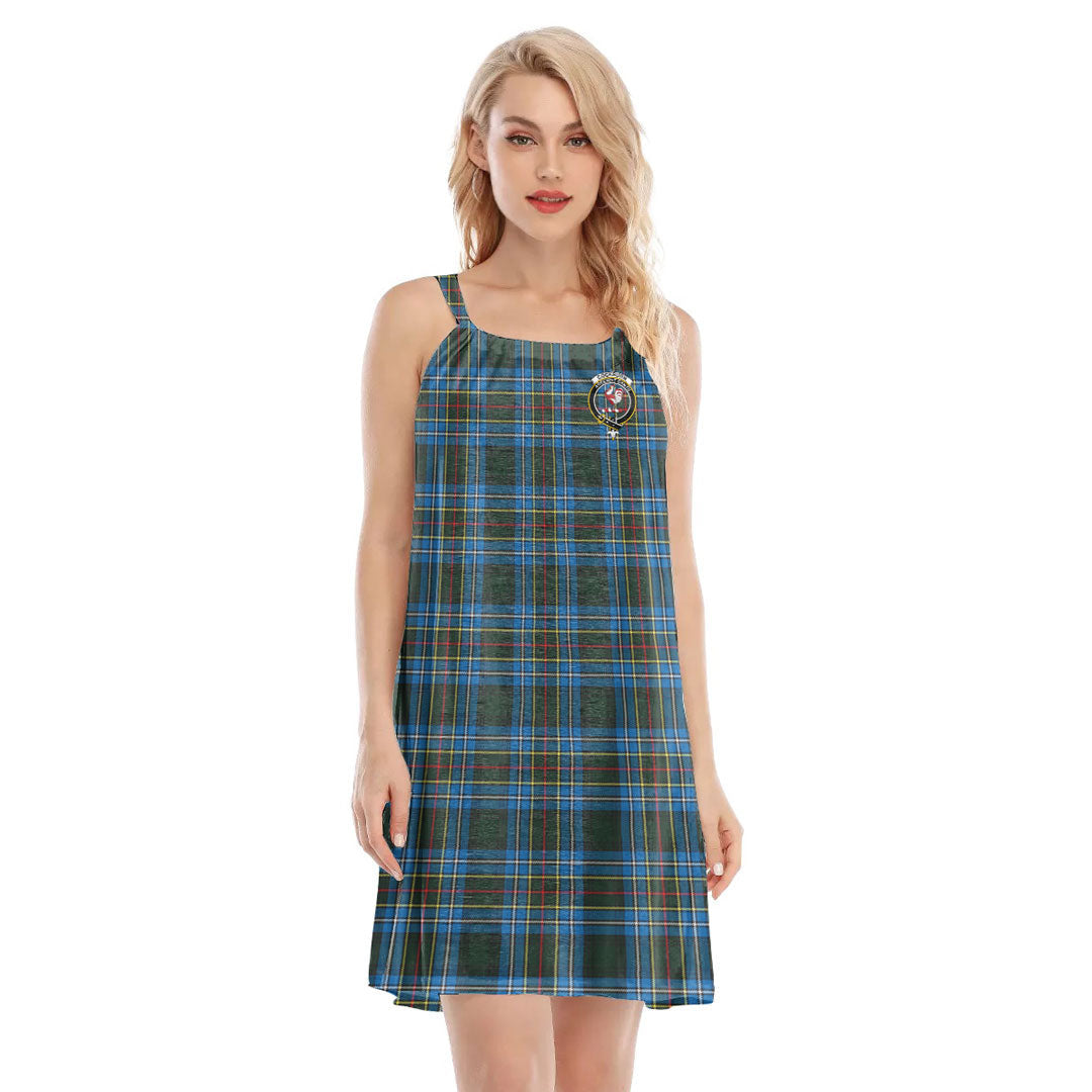 Cockburn Modern Tartan Crest O-neck Cami Dress